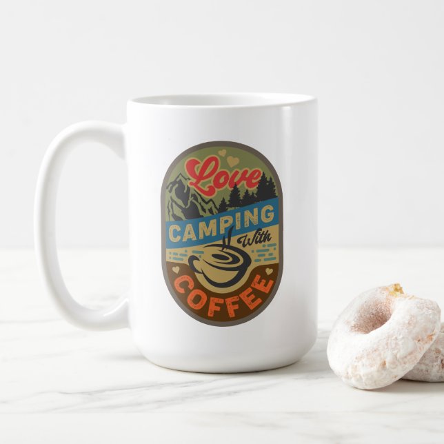 Mug Aventure Attend : Love Camping (Avec donut)