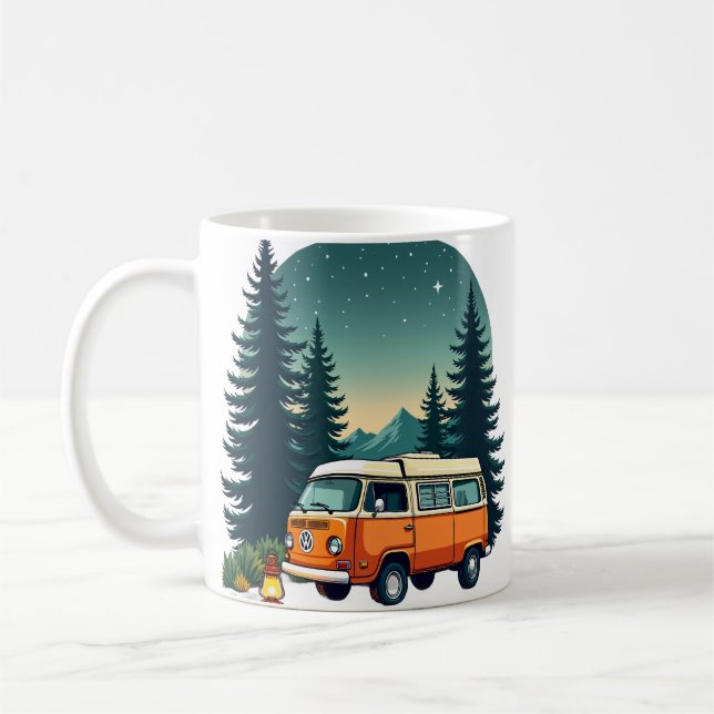 Mug Aventure de camping rétro Van Life Explorateur de  (Gauche)