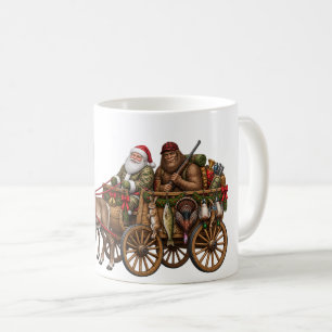 Mug Aventure de chasse de Noël de Santa Bigfoot Vintag