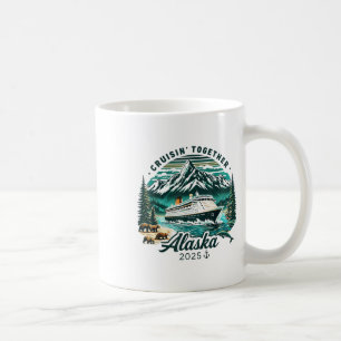 Mug Aventure de croisière vintage en Alaska 2025 Famil
