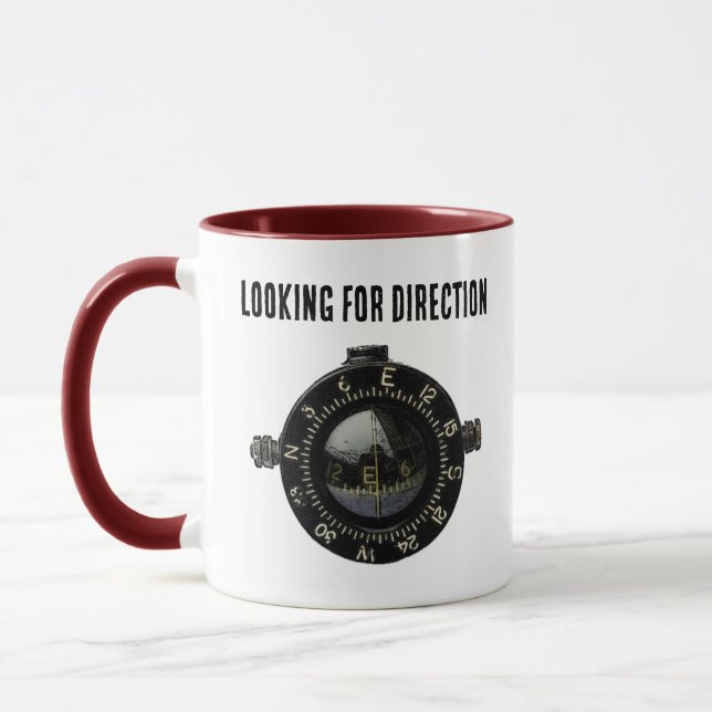 Mug Aventure de navigation de survie de la boussole mi (Gauche)