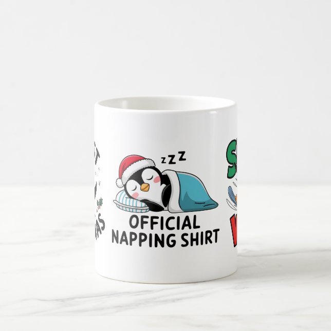 Mug Aventure de pingouin de Noël d'hiver dans une merv (Centre)