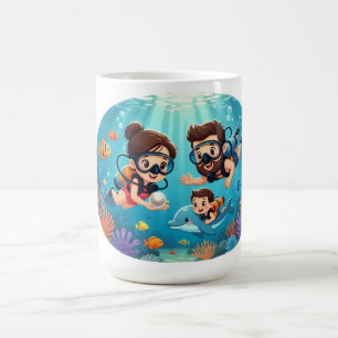 Mug Aventure de plongée en scaphandre en famille