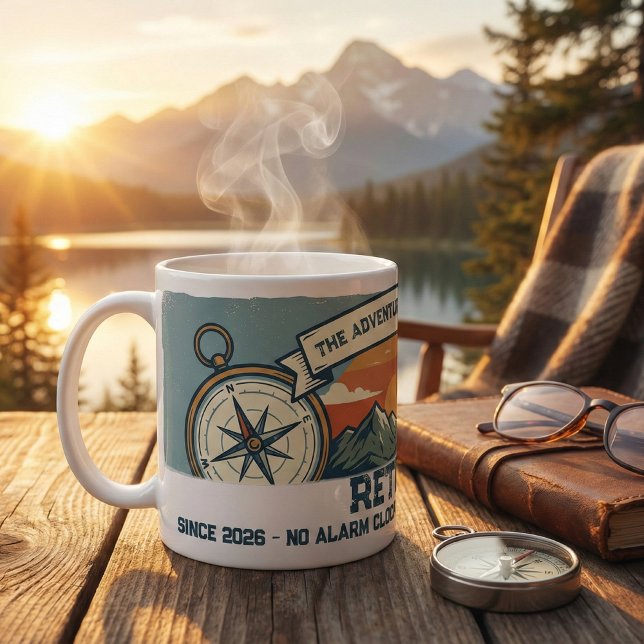 Mug Aventure de retraite vintage rétro (Créateur téléchargé)