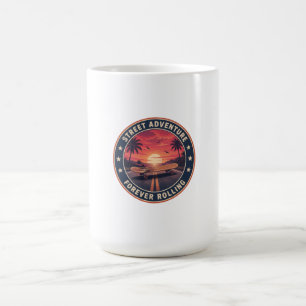 Mug Aventure de rue skateboard & coucher de soleil sur