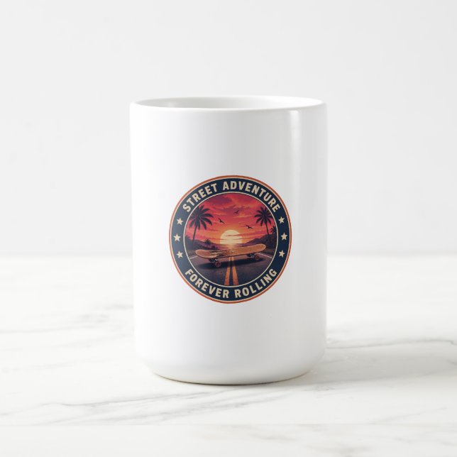 Mug Aventure de rue skateboard & coucher de soleil sur (Centre)