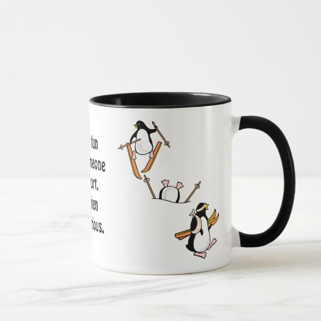 Mug Aventure de ski de pingouin (Droite)