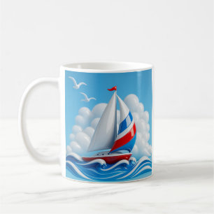 Mug Aventure de voilier coloré
