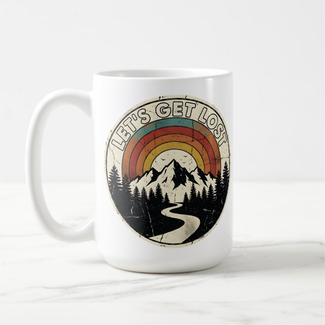 Mug Aventure Rétro Montagne Extérieure Perdue (Gauche)
