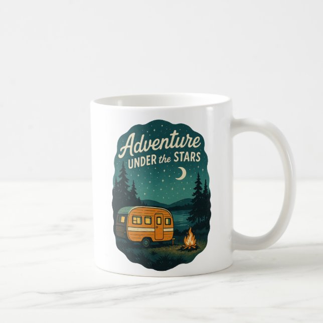 Mug Aventure Under the Stars Retro Camping Art (Droite)