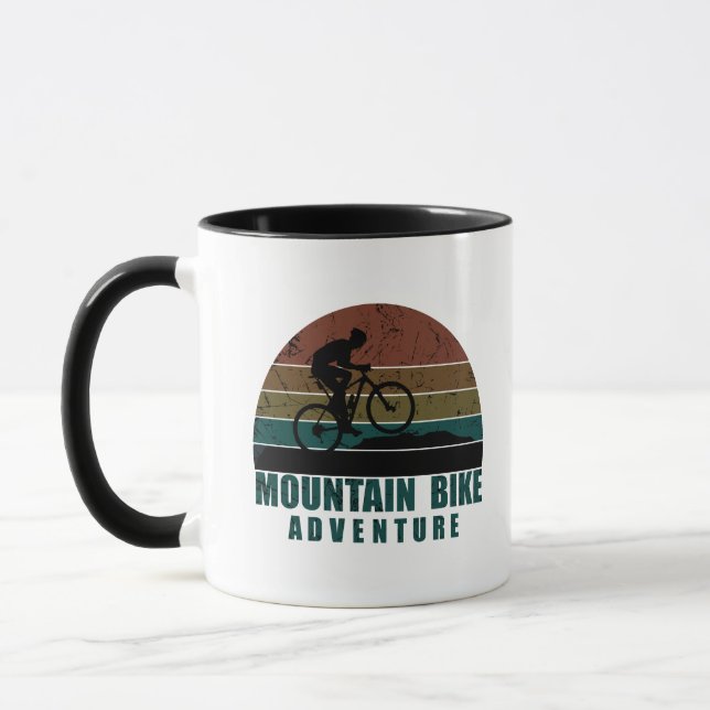 Mug Aventure VTT Vintage - Cyclisme sur Montagne (Gauche)