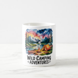 Mug Aventures de camping sauvage Design aquarelle