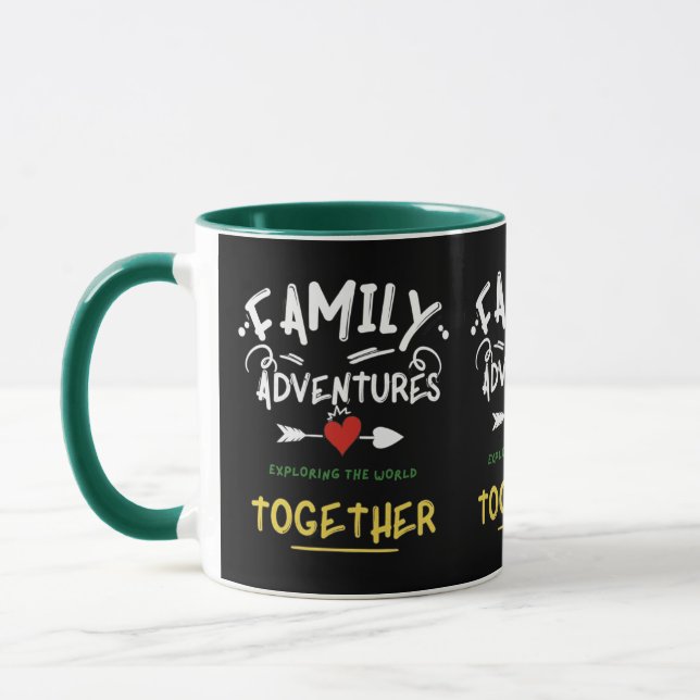 Mug Aventures de voyage en famille : Explorer ensemble (Gauche)