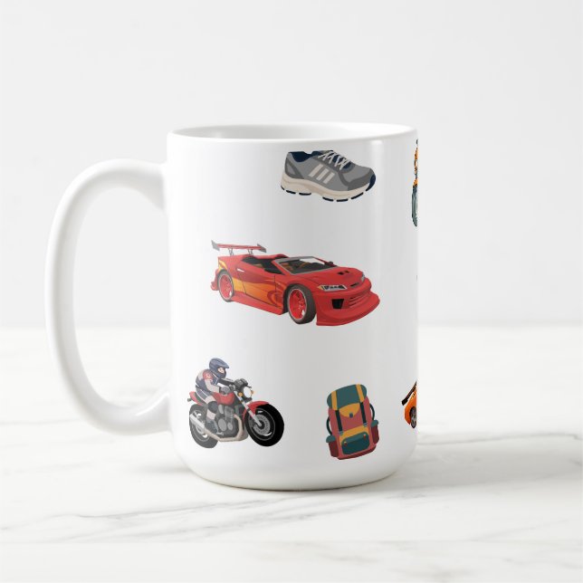 Mug Aventurier et Passionné de Course Autocollant (Gauche)