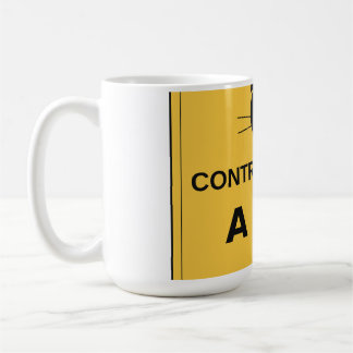 Mug Avertissement Contrôlé Par Un Chat – Panneau Drôle