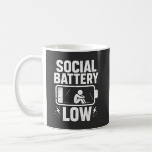 Mug Avertissement de batterie sociale faible