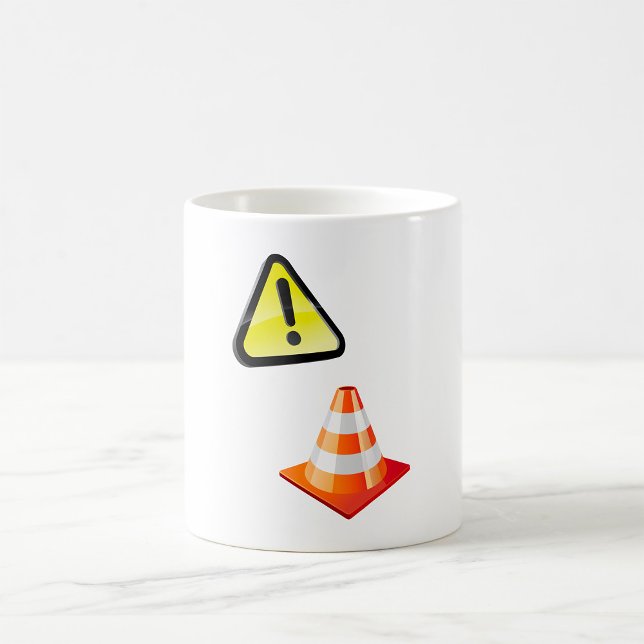 Mug Avertissement du cône de signalisation (Créateur téléchargé)