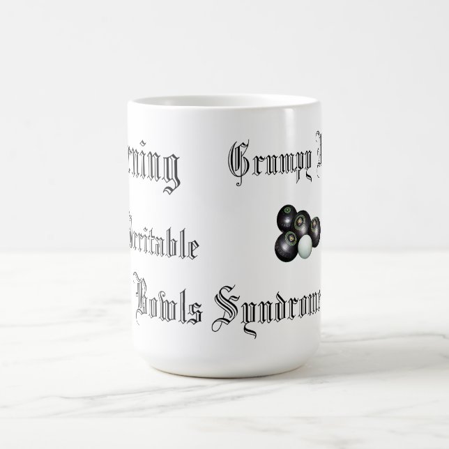 Mug Avertissement Grumpy Bowoman Femme Avec Des Bowles (Centre)