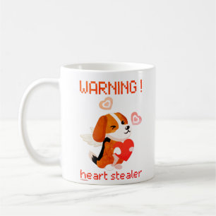 Mug AVERTISSEMENT ... HEART STEALER jolie chien valent