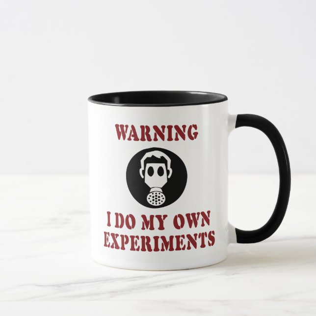 Mug Avertissement Je Fais Mes Propres Expériences - Sc (Droite)