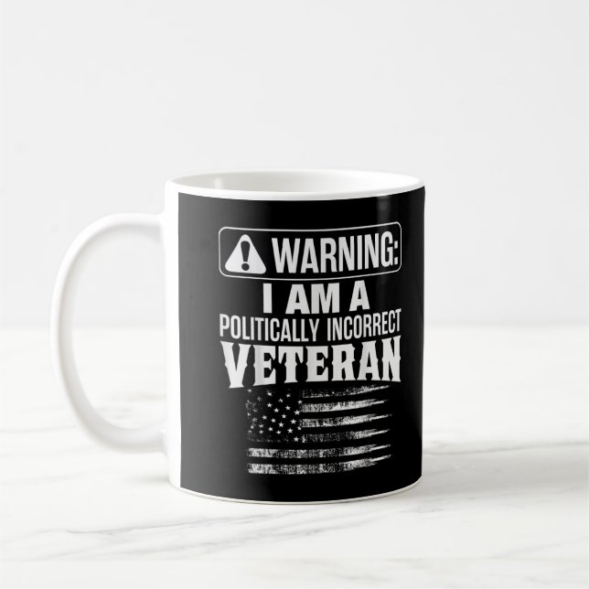 Mug Avertissement Je suis un véhicule militaire politi (Gauche)