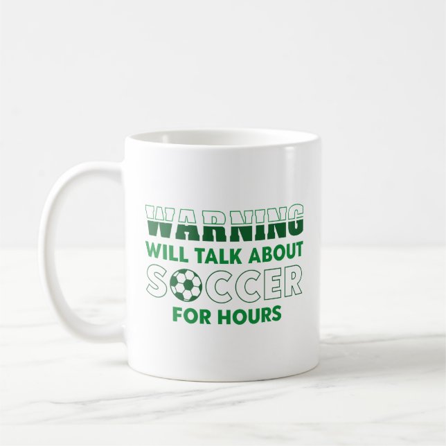 Mug Avertissement Parlera De Football Pendant Des Heur (Gauche)