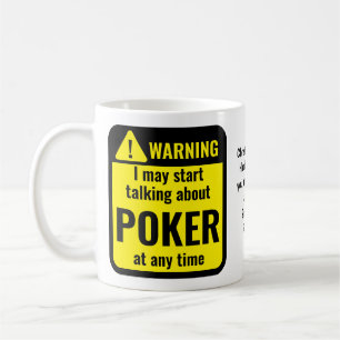 Mug Avertissement personnalisé drôle de poker