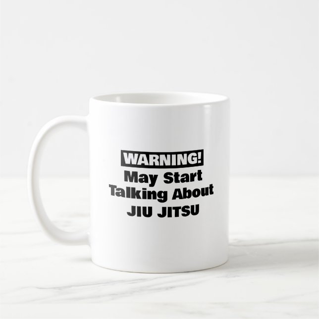 Mug Avertissement Peut Commencer À Parler De Jiu Jitsu (Gauche)