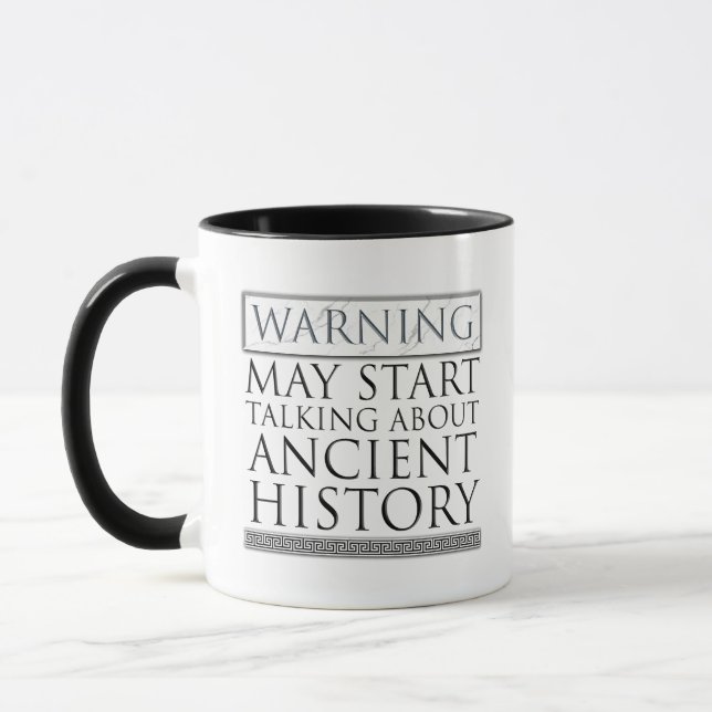 Mug Avertissement - Peut Commencer À Parler D'Histoire (Gauche)