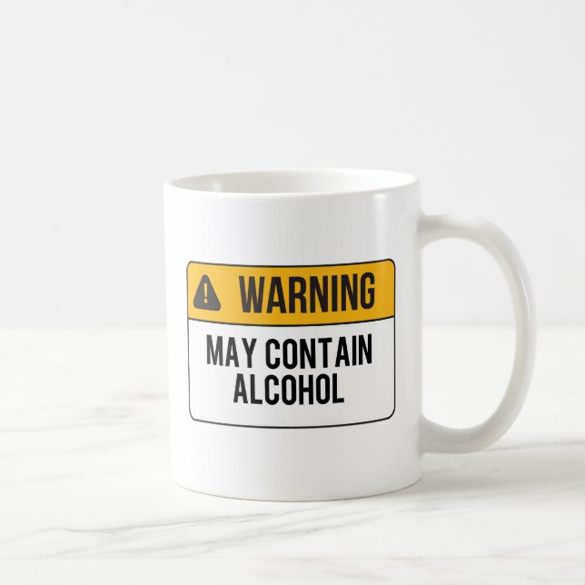 Mug Avertissement - peut contenir l'alcool (Droite)