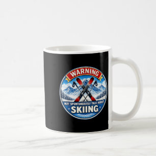 Mug Avertissement peut parler spontanément de skieur d