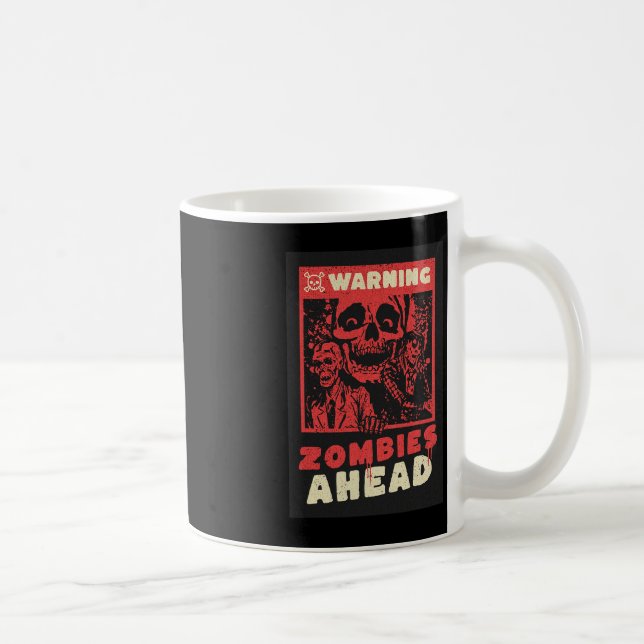 Mug Avertissement Zombies Costume Halloween (Droite)