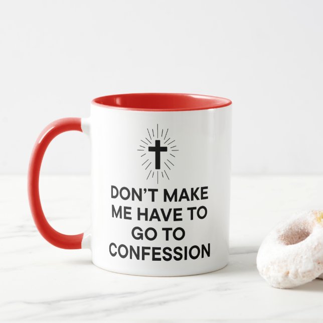 Mug Aveux catholiques drôles (Avec donut)