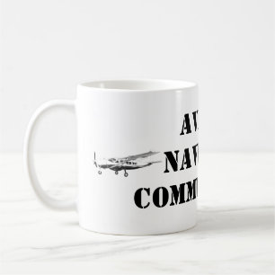 Mug AVIATE NAVIGATE COMMUNIQUER le brouillard d'avion 