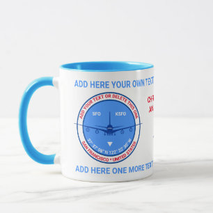 Mug Aviateur, Pilote, Voyageur Touristique Personnalis