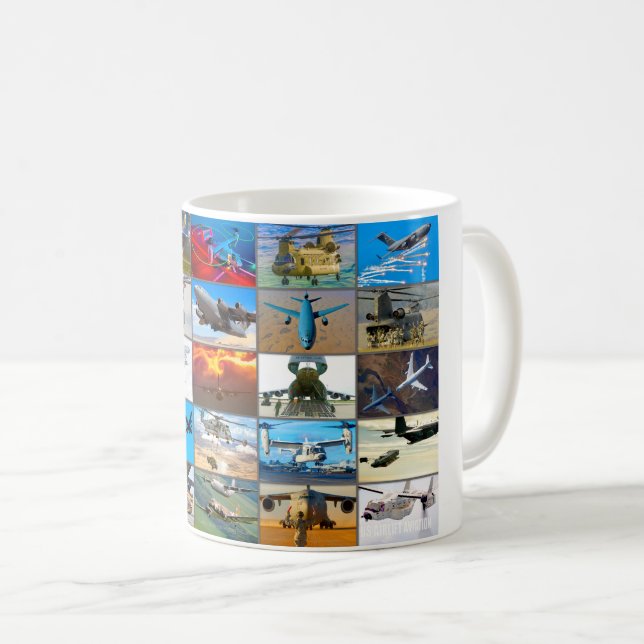 MUG AVIATION AÉRIENNE AMÉRICAINE "MONTAGE" (Devant droit)