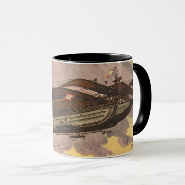 Mug Avion à hydravion de science-fiction vintage (Devant droit)