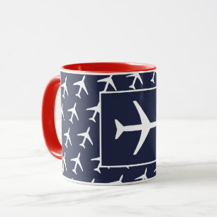 Mug Avion à plan blanc Funky Volant