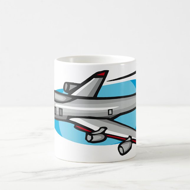 Mug Avion à réaction pour les fans de l'aviation (Créateur téléchargé)