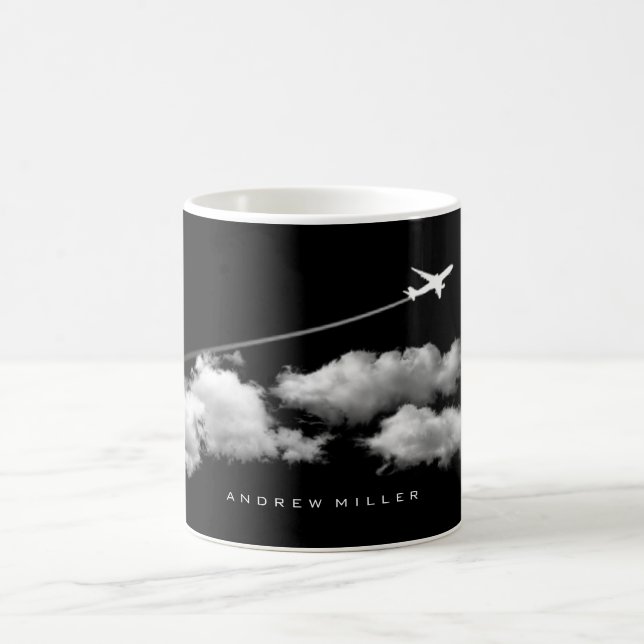 Mug Avion/avion à réaction/pilote personnalisé (Centre)