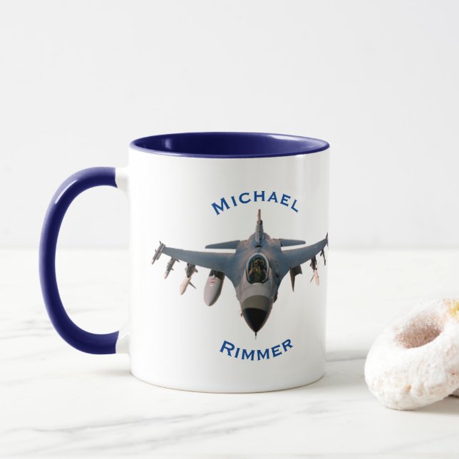 Mug Avion de chasse (Avec donut)