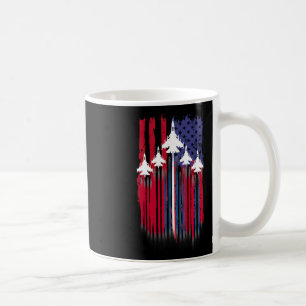 Mug Avion de chasse Drapeau américain Patriotique 4e O