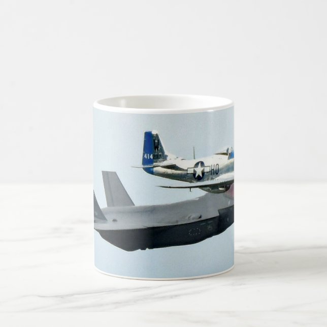 Mug Avion de chasse F-35 avec P-51 Mustang (Centre)