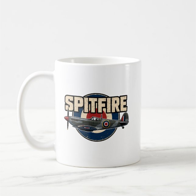 Mug Avion de chasse Spitfire de la Seconde Guerre mond (Gauche)