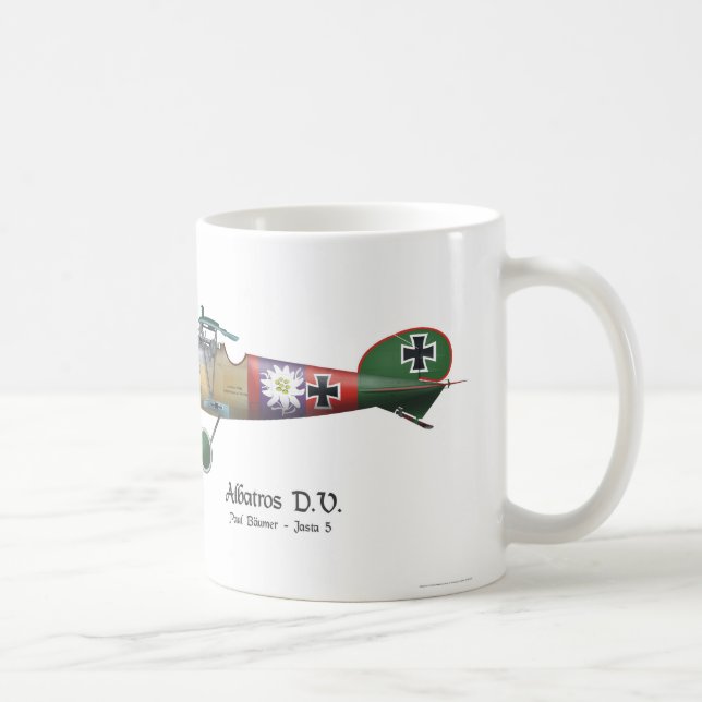 Mug Avion de combat allemand Bäumer d'Albatros D.V. (Droite)
