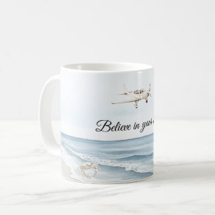Mug Avion de crabe océanique de plage
