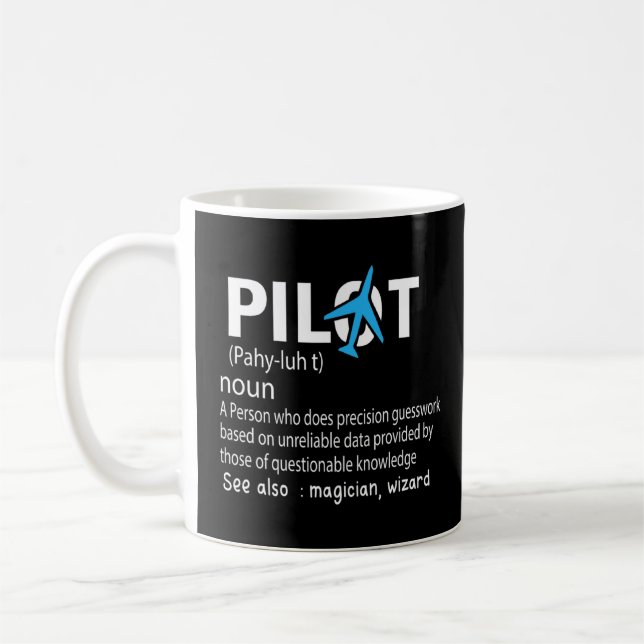 Mug Avion de définition de pilote (Gauche)