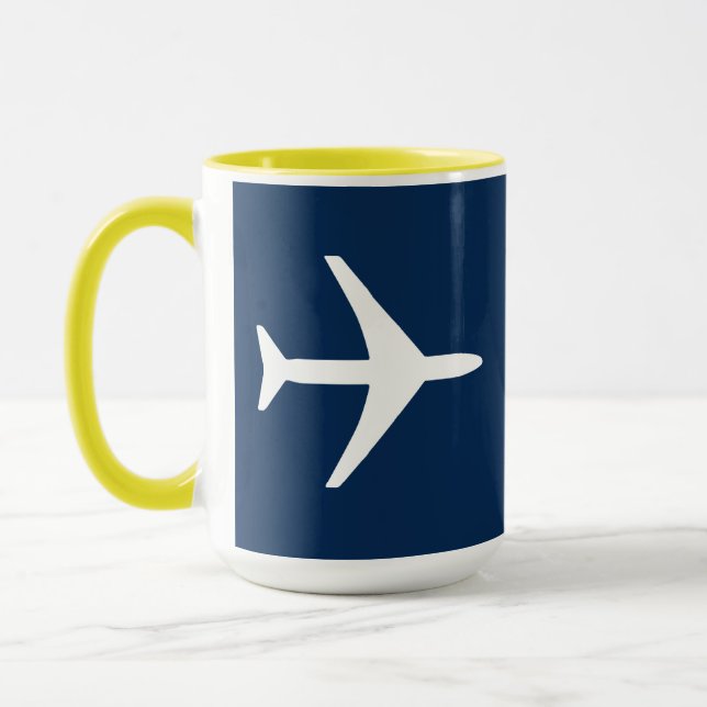 Mug Avion Funky Avion Pilote Aviation Vol Ciel (Gauche)