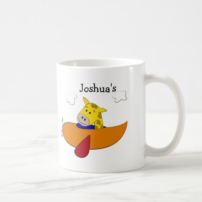 Mug Avion Giraffe personnalisé (Droite)