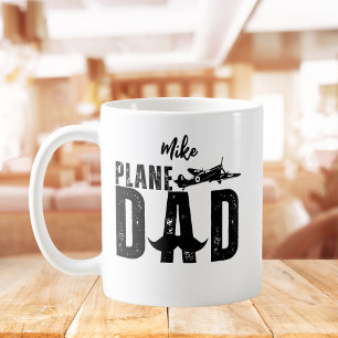 Mug AVION papa & avion Vintage, Fête des pères amusant